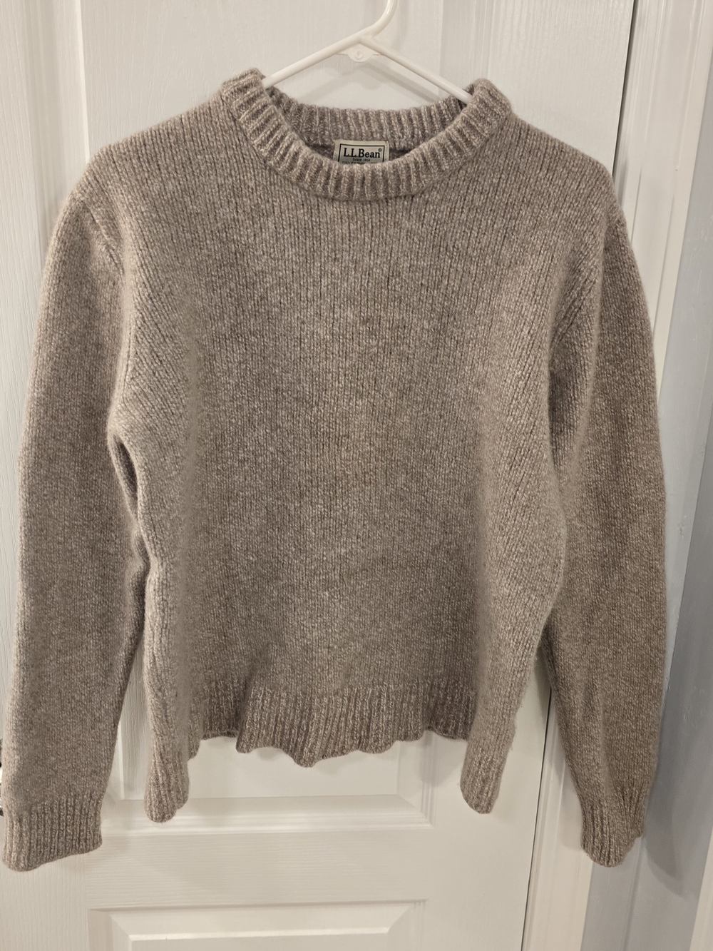 L.L. Bean Women's Crewneck Sweater in Taupe